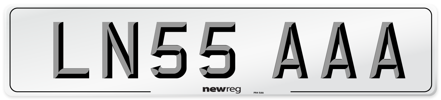 LN55 AAA Number Plate from New Reg